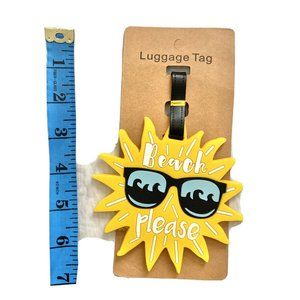 New Beach please cool waves summer sun luggage tag